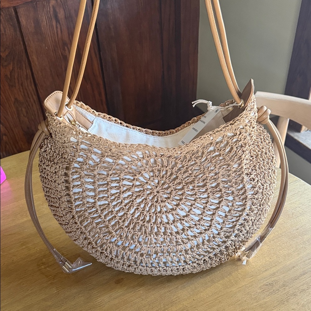 Dolce Vita Freya Raffia Shoulder Bag